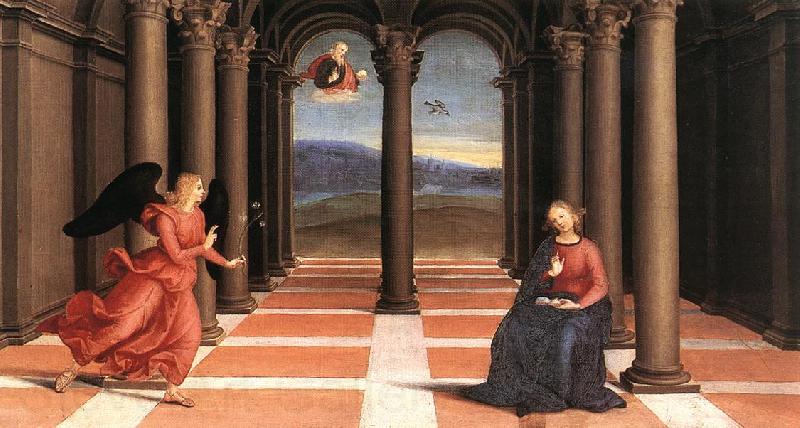 RAFFAELLO Sanzio The Annunciation (Oddi altar, predella) t Spain oil painting art